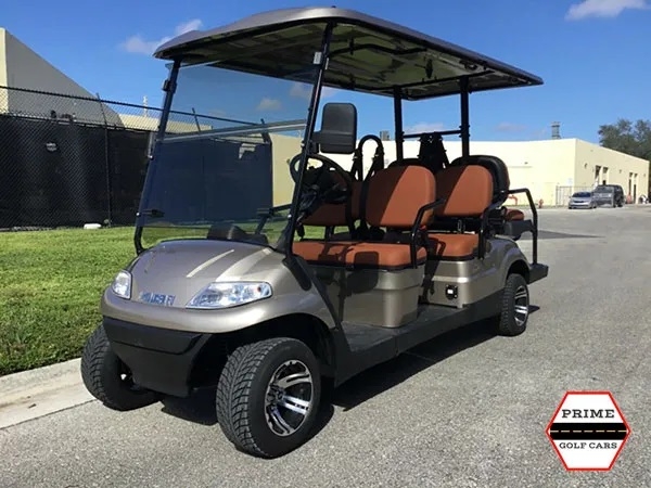 Champagne Advanced EV 6 Passenger Golf Cart affordable golf cart rental, golf cart rental san antonio, san antonio golf cart rental golf cart rental