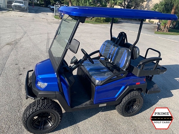 Hydro Blue Bintelli Beyond 4 Passenger Lifted Golf Cart affordable golf cart rental, golf cart rental san antonio, san antonio golf cart rental golf cart rental