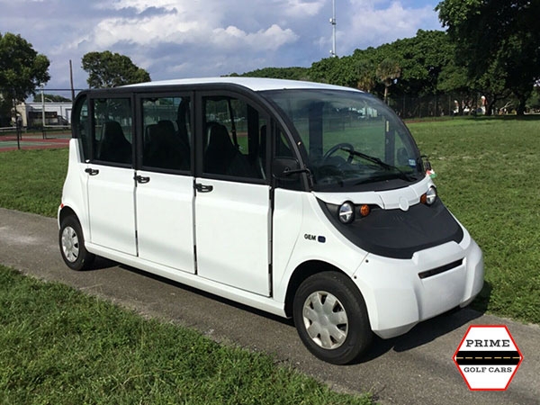 Polaris Gem 6 Passenger White Golf Cart Rental With Doors affordable golf cart rental, golf cart rental san antonio, san antonio golf cart rental golf cart rental