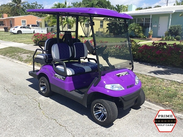 Purple Advanced EV 4 Passenger Golf Cart affordable golf cart rental, golf cart rental san antonio, san antonio golf cart rental golf cart rental