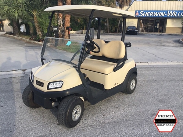 Tan Club Car 2 Passenger Golf Cart affordable golf cart rental, golf cart rental san antonio, san antonio golf cart rental golf cart rental