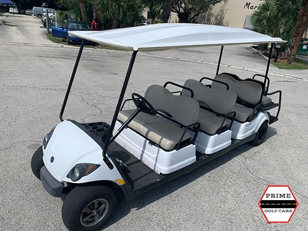 White 8 Passenger Yamaha Golf Cart affordable golf cart rental, golf cart rental san antonio, san antonio golf cart rental golf cart rental